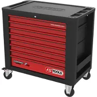 Ks Tools 8732008 Werkplaatswagen Plaatstaal Kleur (specifiek): Zwart, Rood