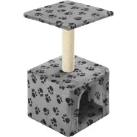 vidaXL Kattenkrabpaal met sisal krabpaal 55 cm pootafdrukken grijs