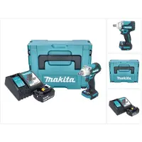 Makita DTW 301 RG1J accu slagmoersleutel 18 V 330 Nm 1/2" borstelloos + 1x oplaadbare accu 6.0 Ah + lader + Makpac