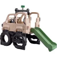 Step2 Safari Truck Climber Klimtoestel met Glijbaan | Klimrek van kunststof voor in de tuin / buiten | Speelgoed voor kinderen