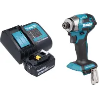 Makita DTD 173 ST1 accu-slagmoersleutel 18 V 180 Nm 1/4" borstelloos + 1x oplaadbare accu 5,0 Ah + lader
