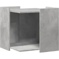 Syfax Kattenbakkast 53x53x51 cm bewerkt hout betongrijs