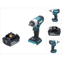 Makita DTW 181 T1 accu slagmoersleutel 18 V 210 Nm 1/2" borstelloos + 1x oplaadbare accu 5.0 Ah - zonder oplader