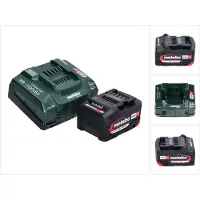 Metabo basisset 1x Li-Power accu 18 V 4,0 Ah CAS Li-Ion accu ( 625027000 ) + ASC 145 snellader ( 627378000 )
