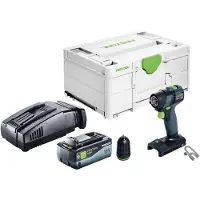 Festool TXS 18 Basic accuschroefboormachine 18 V 40 Nm borstelloos + 1x accu 8.0 Ah + snellader + systainer