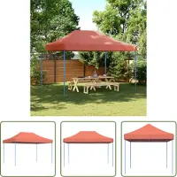 The Living Store De Living Store partytent, inklapbaar, pop-up model, terracotta, afmetingen 410x279x315 cm