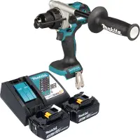Makita DHP 492 RT accu-klopboormachine 18 V 141 Nm borstelloos + 2x accu 5,0 Ah + oplader