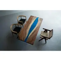 AEA Esstisch River Table Massiv Tische 185x85cm Flusstisch Epoxidharz Meer Waterfall