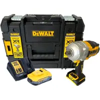 DeWalt Boormachine + slagboor, DCF 961 H1T Accu-slagmoersleutel 18 V 1632 Nm 1/2" borstelloos + 1x Powerstack-accu 5,0 Ah + (Oplaadbare batterij)