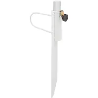 Relaxdays grondanker parasol - wit- parasolhouder metaal - strandparasolhouder - grondplug