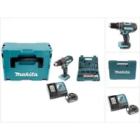 Makita DHP 482 RF1J Akku Schlagbohrschrauber 18V 62Nm im Makpac + 3,0 Ah Akku + Ladegerät + Bit & Bo