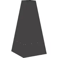 vidaXL Vuurkom Zwart 50 x 50 x 100 cm weervast staal
