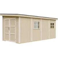 Timbela M940B - LP SmartSide Tuinhuis op houtbasis - 11,47 m² - 530x248xH231 cm - zonder vloer en zijwand (totaal 3 wanden)