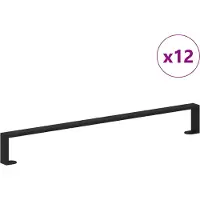 vidaXL Meubelvoeten 12 st Zwart 796 x 40,5 x 100 mm IJzer