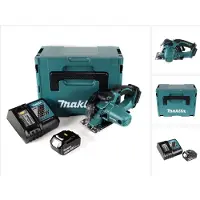 Makita DCS 552 RG1J 18 V accu metalen handcirkelzaag 136 mm in Makpac + 1x 6,0 Ah accu en lader + zaagblad en veiligheidsbril