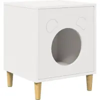 Syfax Kattenhuis Wit 42,5 x 40 x 53 cm Bewerkt hout