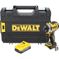 DeWalt DCF 860 NT accu-slagmoersleutel 18 V 282 Nm 1/4" borstelloos + 1x Powerstack accu 5,0 Ah + TSTAK - zonder oplader
