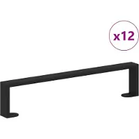 vidaXL Meubelvoeten 12 st Zwart 481 x 40,5 x 100 mm IJzer