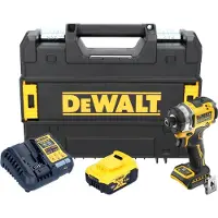 DeWalt DCF 860 P1T accu-slagmoersleutel 18 V 282 Nm 1/4" borstelloos + 1x accu 5,0 Ah + oplader + TSTAK