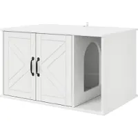 Syfax Kattenhuis Glanzend Wit 85 x 55 x 50 cm Bewerkt hout