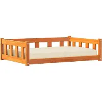 Syfax Hondenbed Wasbruin 100 x 70 x 28 cm Massief grenenhout