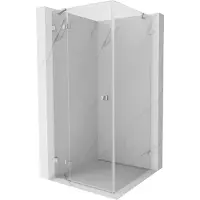 Mexen Lunar douchecabine scharnierend links 100 x 100 cm, transparant, chroom - 834-100-100-01-00-L