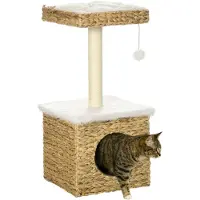 PawHut -kattenboom-spaanplaat-40x40x83cm-bruin