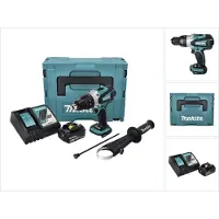 Makita DHP 458 RG1J accu-klopboormachine 18 V 91 Nm + 1x accu 6,0 Ah + oplader + Makpac