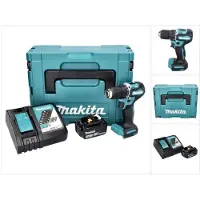 Makita DDF 487 RF1J accuboormachine 18 V 40 Nm borstelloos + 1x oplaadbare accu 3.0 Ah + lader + Makpac