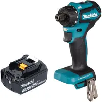 Makita Boormachine + slagboor, DDF 083 F1 Accuboormachine 18 V 40 Nm 1/4'' borstelloos + 1x oplaadbare accu 3.0 Ah - zonder oplader (Oplaadbare batterij)