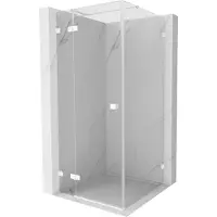Mexen Lunar T draaideur douchecabine links 120 x 120 , transparant, wit - 834T-120-120-20-00-L