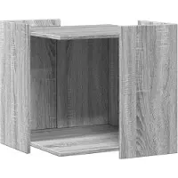 Syfax Kattenbakkast 53x53x51 cm bewerkt hout grijs sonoma eikenkleur