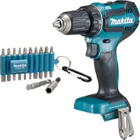 Makita DDF 485 Z accuboormachine 18 V 50 Nm borstelloos + 22-delige bitset - zonder accu, zonder oplader