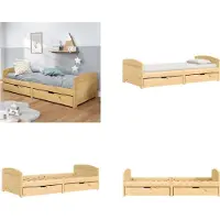 vidaXL Dagbed met 2 lades, model IRUN, 90x200 cm, massief grenenhout - Dagbed - Dagbedden - Sofa bed - Gastenbed
