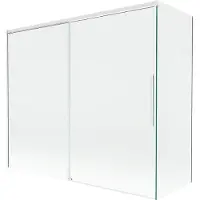 Mexen Rox badwand 2-delig schuifbaar 180 + 90 x 150 , transparant, wit - 8C9-180-090-20-00