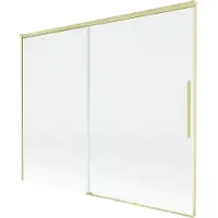 Mexen Rox tweedelige schuifbare badwand 190 x 150 , transparant, geborsteld goud - 8C9-190-001-55-00