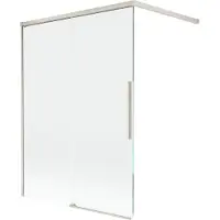 Mexen Rox badwand 2-delig schuifbaar 120 x 150 , transparant, geborsteld nikkel - 8C9-120-003-97-00