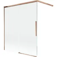 Mexen Rox badwand 2-delige schuifbare 140 x 150 , transparant, roze goud - 8C9-140-003-60-00