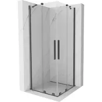 Mexen Velar Duo schuifdouchecabine 80 x 80 , transparant, gun metal - 871-080-080-02-95