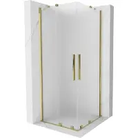 Mexen Velar Duo schuifdouchecabine 90 x 90 , matglas, goud - 871-090-090-32-50