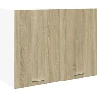 vidaXL Bovenkast Lyon 80x31x60 cm bewerkt hout sonoma eikenkleurig