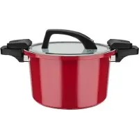 GSW Low pressure cooker - - 24 cm - 6 L - Forged aluminum - Induction - Red