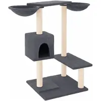 Syfax Kartonnen krabpaal voor katten, donkergrijs, 82 cm