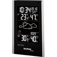 Technoline weerstation - WS 9060 - 113x186x47mm - zwart/zilver - met 1 buitensensor 30m en instelbare achtergrondverlichting - TL-WS9060