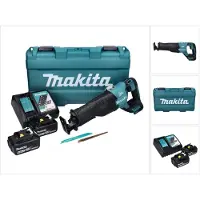 Makita Sabelzaag, DJR 187 RTK Accu Reciprozaag 18 V Brushless + 2x Accu 5,0 Ah + Lader + Koffer