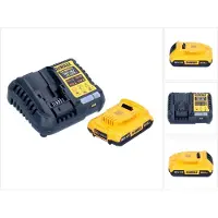 DeWalt Gereedschap batterijen + laders, DCB 1104 D1 Accu Start Set 12 V / 18 V 1x Accu 2.0 Ah + DCB 1104 Lader (18 V)