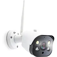 Caliber Smart wifi camera - met LED spots - Wit (HWC404)