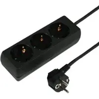 Merkloos Stekkerdoos | TCD 3V + RA 5 meter 3x1.5mm² zwart