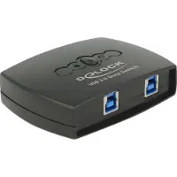 DeLOCK USB schakelaar 2x USB-B naar 1x USB-A - USB3.0 / zwart