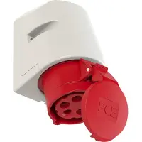 Pce Elso CEE wandcontactdoos, 16A, 5-polig, 6 uur, IP44, 1 stuk.